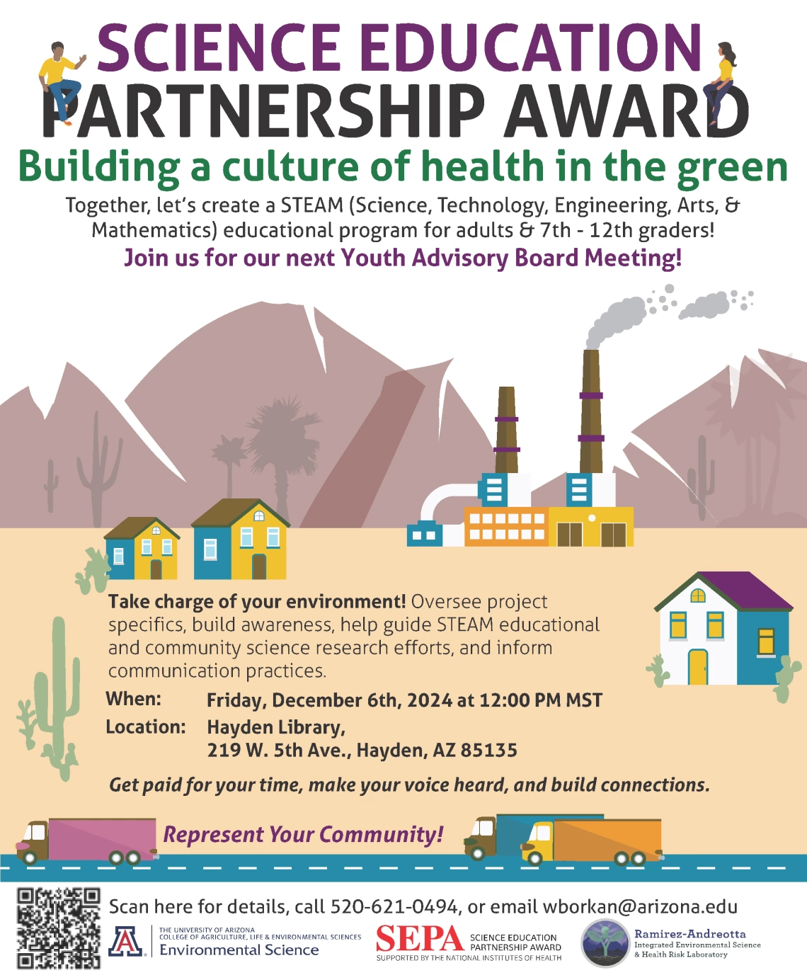 a flier with text and graphics